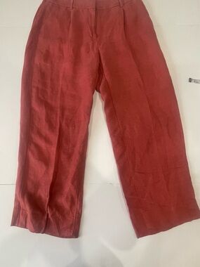 J. Crew Wide Leg Pants in Deep Red